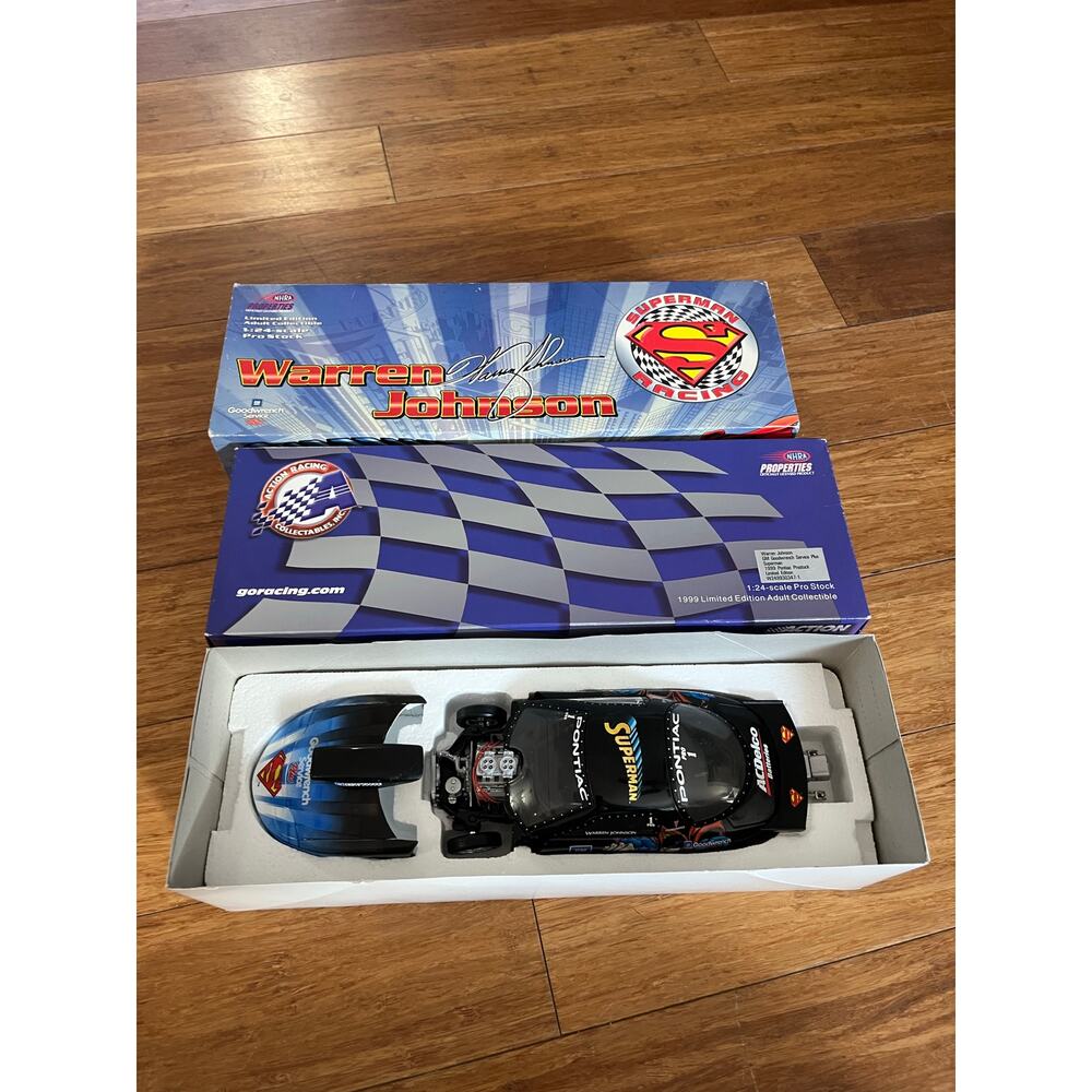 Action NHRA 1998 Champion Warren Johnson Superman 1:24 Pro Stock Car MINT